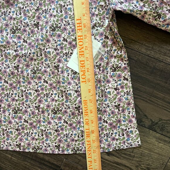 Hyacinth House by Tuckernuck Blush Floral Florence Blouse Shirt XXS Peasant NWT - Picture 9 of 9